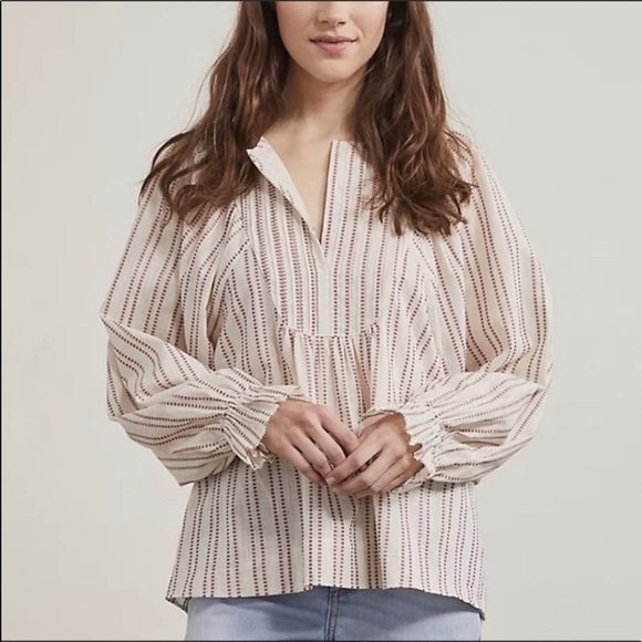Elizabeth And James Pintuck Bib Blouse - Picture 1 of 8